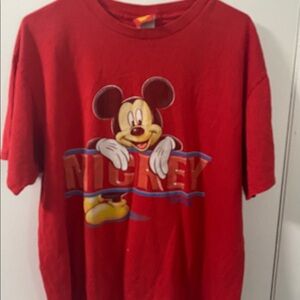 Disney Mickey Mouse Red Graphic T-Shirt Women’s XL